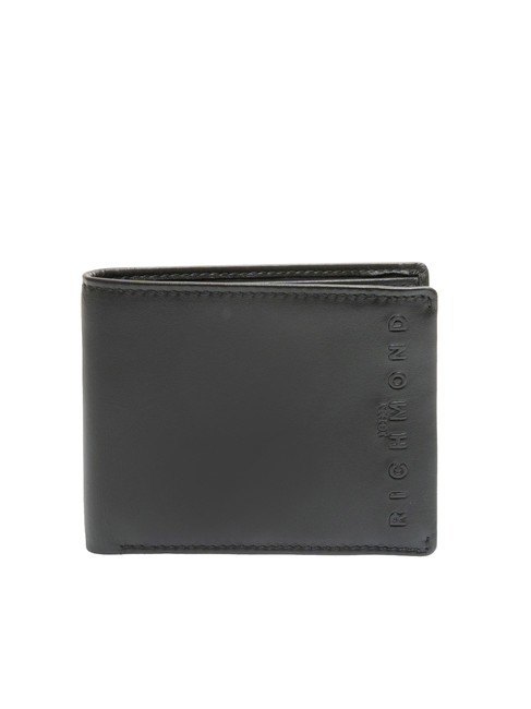 JOHN RICHMOND EMBOSSED LOGO Portofel din piele cu protectie RFID negru - Portofele bărbați