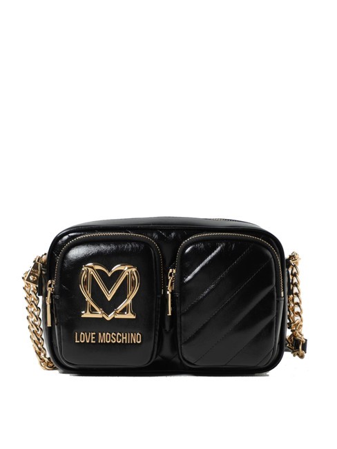 LOVE MOSCHINO CITY POCKETS Geantă de umăr matlasată negru - Genți femei