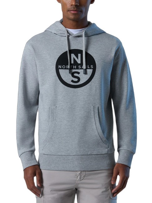 NORTH SAILS BASIC Hanorac cu glugă cu imprimeu cu logo melange gri - hanorace