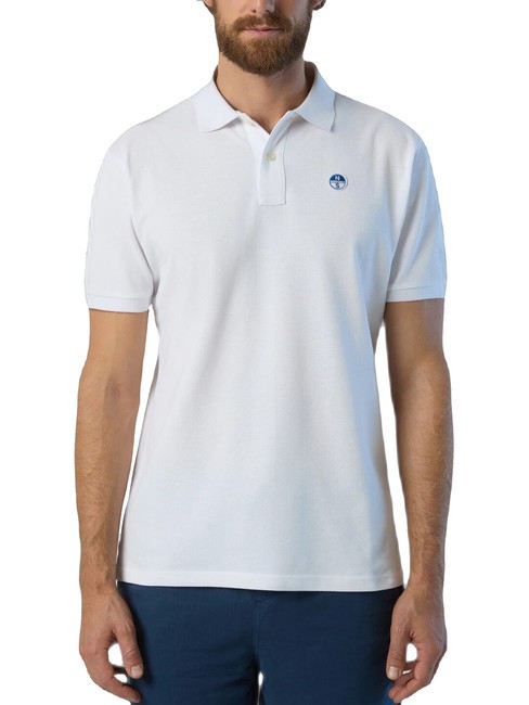 NORTH SAILS BASIC Tricou polo cu maneca scurta din bumbac alb - maiou Polo