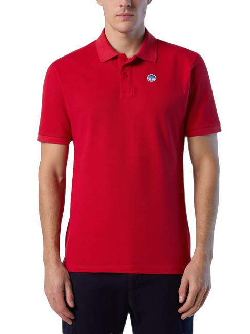 NORTH SAILS BASIC Tricou polo cu maneca scurta din bumbac roșu - maiou Polo
