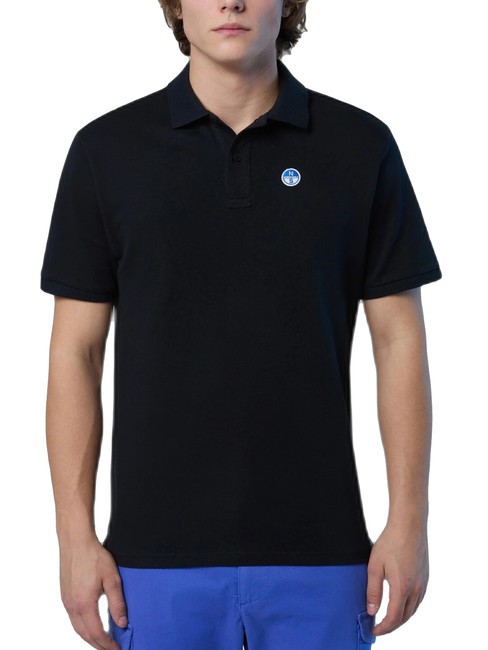 NORTH SAILS BASIC Tricou polo cu maneca scurta din bumbac negru - maiou Polo