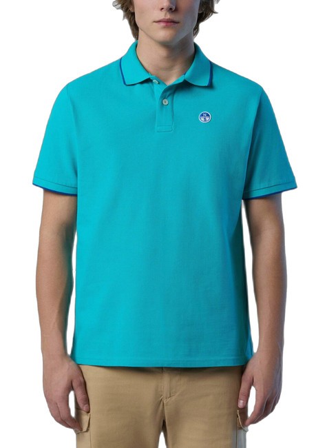 NORTH SAILS COLLAR STRIPED Tricou polo cu maneca scurta din bumbac ceramică - maiou Polo