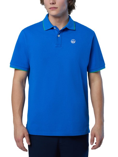 NORTH SAILS COLLAR STRIPED Tricou polo cu maneca scurta din bumbac regal - maiou Polo