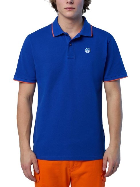 NORTH SAILS COLLAR STRIPED Tricou polo cu maneca scurta din bumbac surf blue - maiou Polo