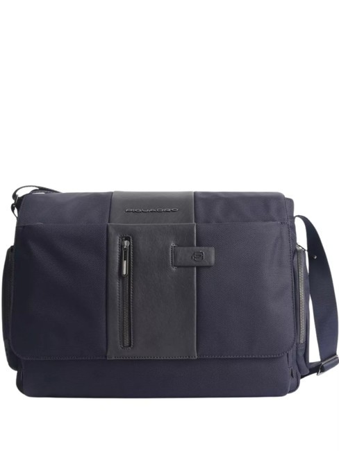 PIQUADRO Messenger SCURT, port PC 14 " albastru - Serviete birou