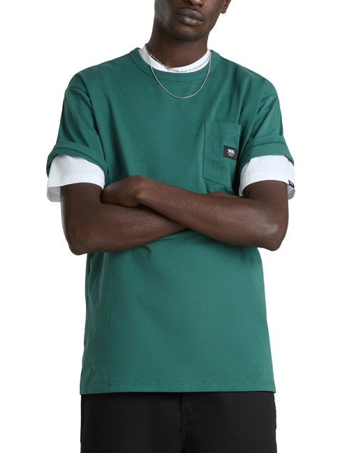 VANS OFF THE WALL II POCKET Tricou din bumbac cu buzunar bistro verde - tricou