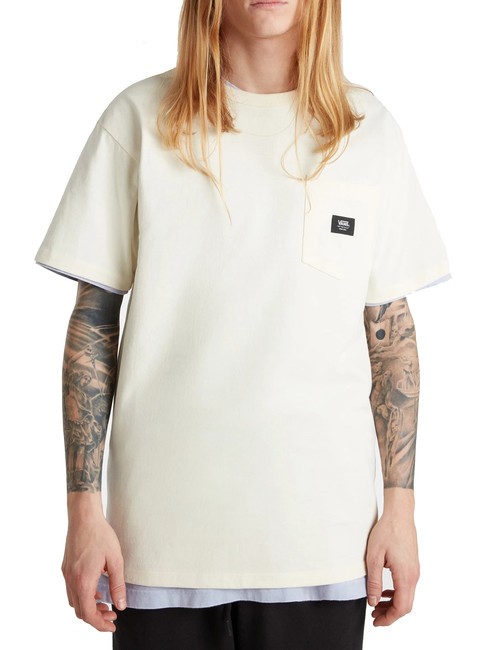 VANS OFF THE WALL II POCKET Tricou din bumbac cu buzunar alb antic - tricou