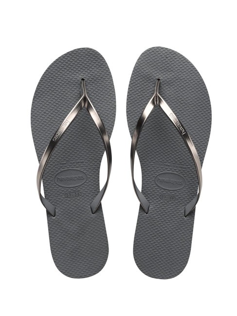 HAVAIANAS YOU METALLIC Slapi de cauciuc oțel gri/grafit metalic - Pantofi femei