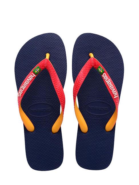 HAVAIANAS BRASIL MIX Flip-flops BRASIL MIX bleumarin/roșu rubin - Pantofi unisex