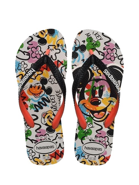 HAVAIANAS DISNEY STYLISH Papuci flip-flop bej/negru/portocaliu sânge - Pantofi unisex