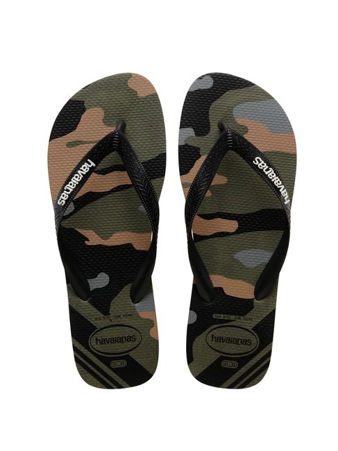 HAVAIANAS Haltere TOP CAMU măsline verde/negru - Pantofi unisex