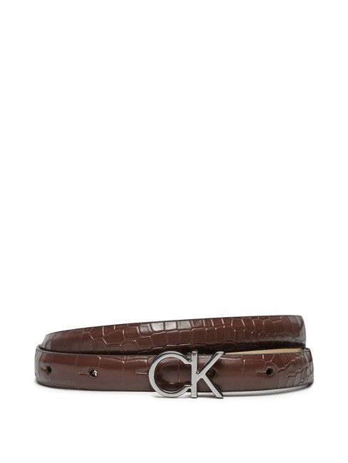 CALVIN KLEIN DAILY Curea din piele croco de laborator de ciocolată - Curele