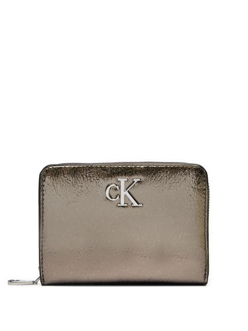 CALVIN KLEIN CK JEANS MINIMAL MONOGRAM  Portofel mediu gunmetal - Portofele femei
