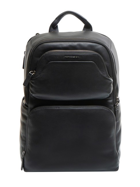 MOMO DESIGN MADRID  Rucsac pentru PC de 13", din piele negru - Rucsacuri pentru școală și timp liber