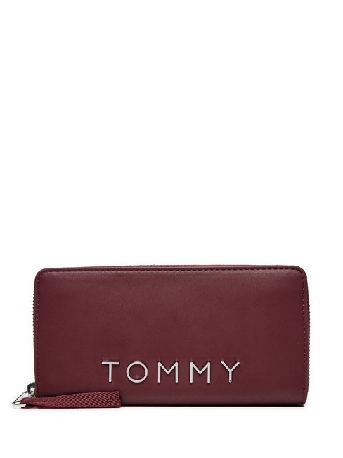 TOMMY HILFIGER TOMMY JEANS CITY BOLD  Fermoar în jurul portofelului roșu profund - Portofele femei