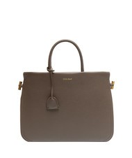 COCCINELLE BLUE SOFT Geanta de mana din piele ciocanita abanos - Genți femei - 1