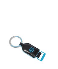 PIQUADRO BLUE SQUARE  Breloc din piele și metal negru - Portchei - 1