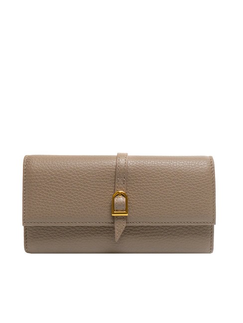 COCCINELLE CHERRY Portofel mare din piele, 12 cc taupe cald - Portofele femei