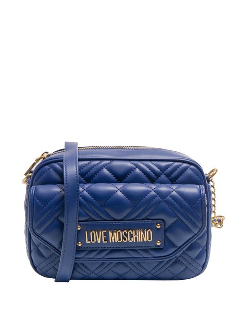 LOVE MOSCHINO QUILTED  Mini geantă pentru cameră cu curea de umăr albastru - Genți femei