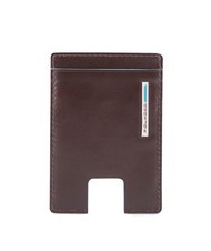 PIQUADRO CAMPIONARIO - BLUE SQUARE  Suport plat pentru card din piele MAHOGANY - Portofele bărbați - 1