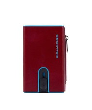 PIQUADRO BLUE SQUARE Portofel din piele cu sistem de alunecare RED - Portofele bărbați - 1