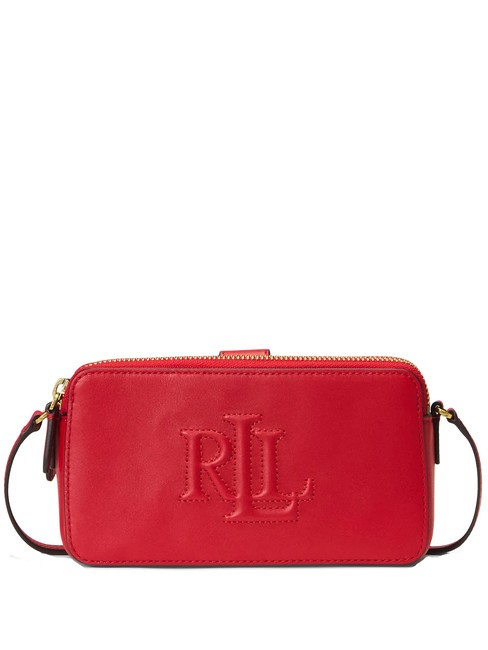 RALPH LAUREN WITLEY Portofel clutch cu curea de umar roșu festiv - Genți femei