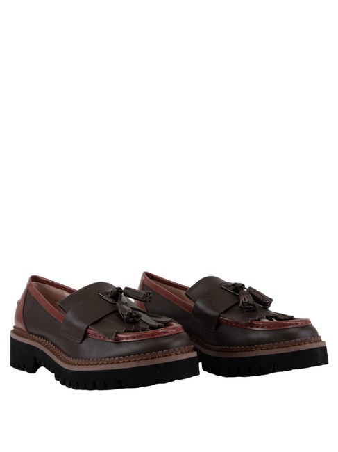 COCCINELLE BEAT MULTIMATERIAL  Mocasini din piele mul.lam/bra/fon - Pantofi femei