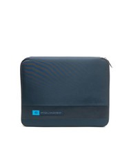 PIQUADRO CAMPIONARIO - PQ-BIOS Clipboard A4 din piele și material textil albastru - Husă pentru tabletă și organizator - 1