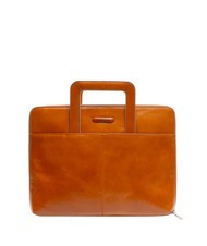 PIQUADRO CAMPIONARIO - BLUE SQUARE Clipboard din piele A4 cu manere ORANGE - Husă pentru tabletă și organizator - 1