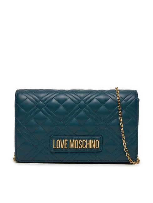 LOVE MOSCHINO QUILTED Chain Geantă de umăr smarald - Genți femei