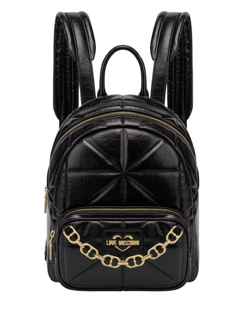 LOVE MOSCHINO GOLD CHAIN Rucsac negru - Genți femei