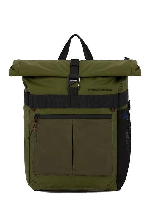 PIQUADRO ARNE Rucsac rulant pentru laptop de 15,6". VERDE - Rucsacuri pentru laptop