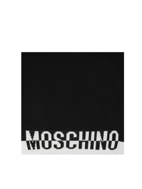 MOSCHINO BICOLOR Eșarfă cu logo negru - Eșarfe