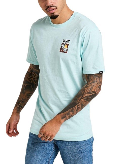 VANS ISLAND BOX Tricou din bumbac cu imprimeu strălucire albastră - tricou