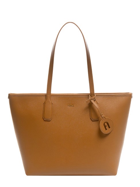 FURLA CLASSIC Geanta shopper din piele cu imprimeu Andromeda coniac - Genți femei