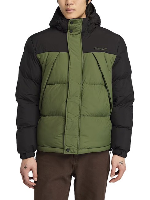 TIMBERLAND PUFFET Jachetă cu puf hidrofugă negru/negru verde pădure - Jachete pentru bărbați