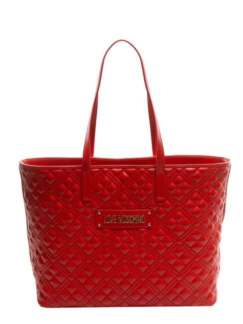 LOVE MOSCHINO QUILTED Geantă de cumpărături matlasată RED - Genți femei