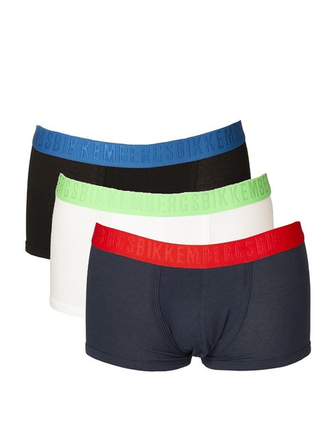 BIKKEMBERGS FASHION BICOLOR Set 3 boxeri alb bleumarin negru - Slip pentru bărbați