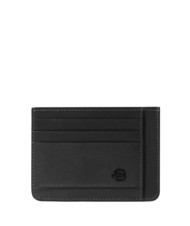 PIQUADRO DAVID Suport plat pentru card de credit din piele - Portofele bărbați