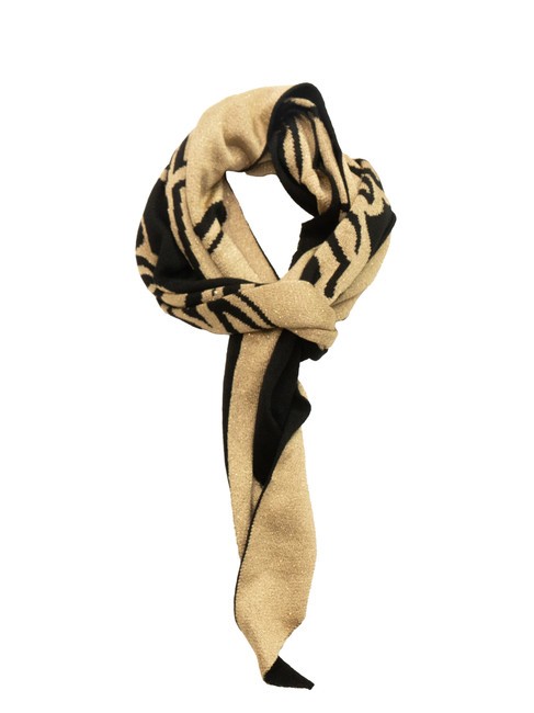 MOSCHINO BOUTIQUE LOGO Eşarfă negru/bej - Eșarfe