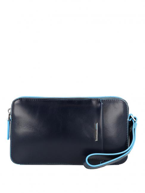 PIQUADRO BLUE SQUARE Pochette din piele albastru - Genți femei