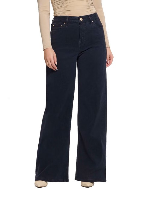 GUESS BELLFLOWER Pantaloni de catifea costuming albastru - Pantaloni pentru femei