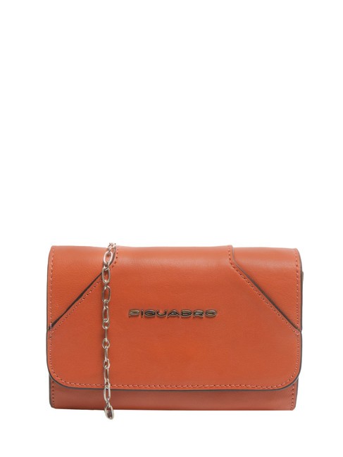 PIQUADRO MUSE Mini geantă / pungă din piele ORANGE - Genți femei