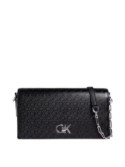 CALVIN KLEIN CK Geanta de umar cu clapa blackmono - Genți femei