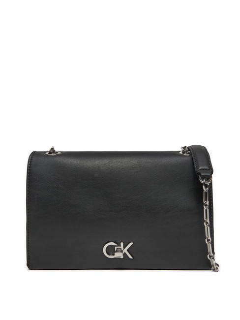 CALVIN KLEIN CK CONV CHAIN Geantă de umăr convertibilă, geantă crossbody pvh negru - Genți femei