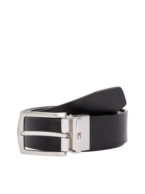 TOMMY HILFIGER DENTON Curea din piele albastru spațial/negru - Curele