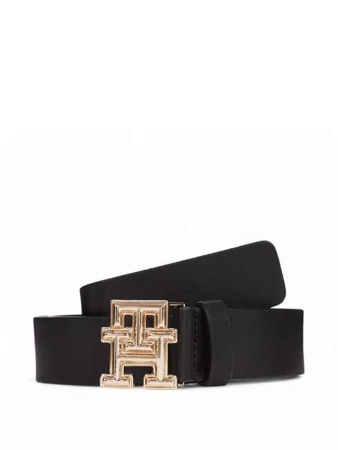 TOMMY HILFIGER TH MONOGRAM Curea de piele de dama negru - Curele
