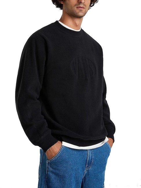 VANS CARLO LOOSE Hanorac din fleece cu gâtul rotund negru - tricou
