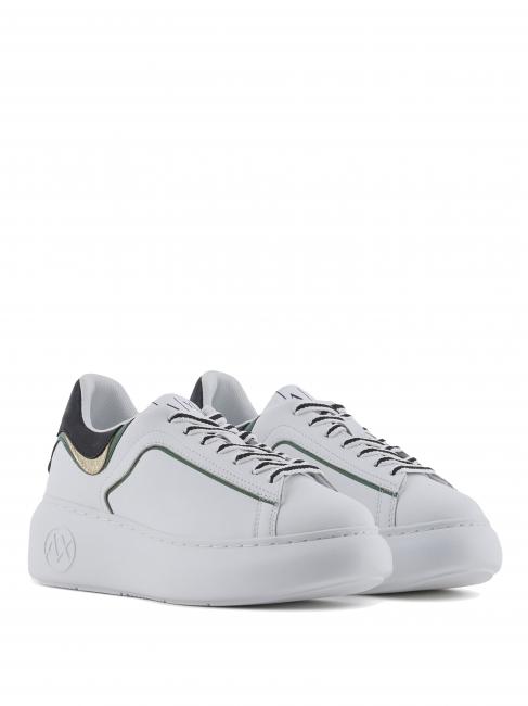 ARMANI EXCHANGE A|X Runner Tenisi din piele op.alb+absint - Pantofi femei
